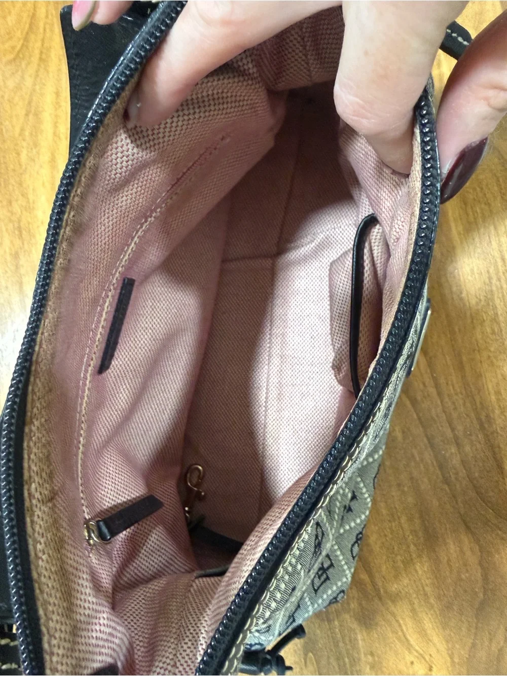 Dooney & Bourke Black Monogram Shoulder Bag
